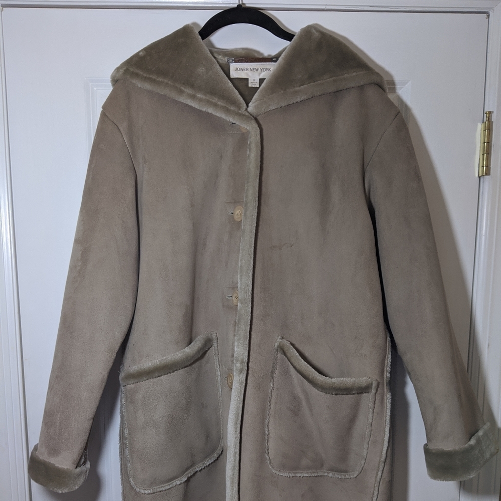 Jones New York Faux Fur-Lined Coat